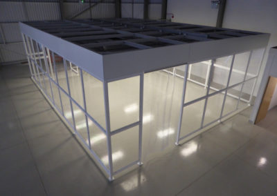 Top view of NGS Poly-wall System cleanroom