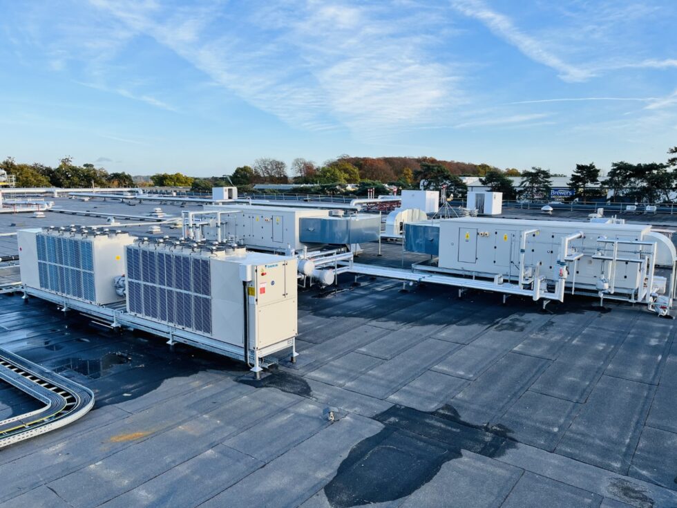 HVAC System on the roof of the building